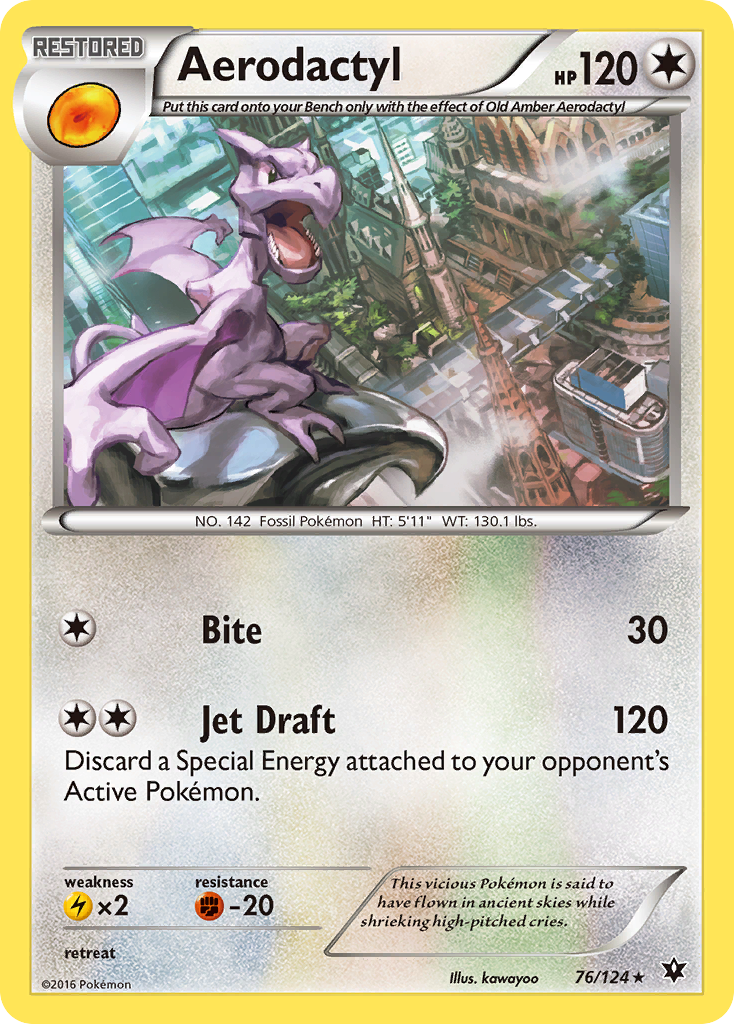 Aerodactyl (76/124) [XY: Fates Collide] | Event Horizon Hobbies CA