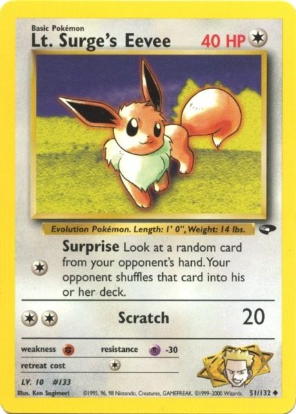 Lt. Surge's Eevee (51/132) [Gym Challenge Unlimited] | Event Horizon Hobbies CA