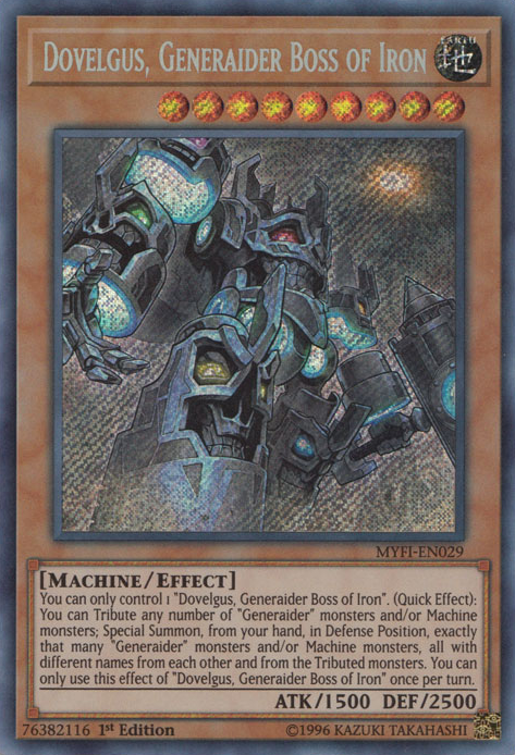 Dovelgus, Generaider Boss of Iron [MYFI-EN029] Secret Rare | Event Horizon Hobbies CA