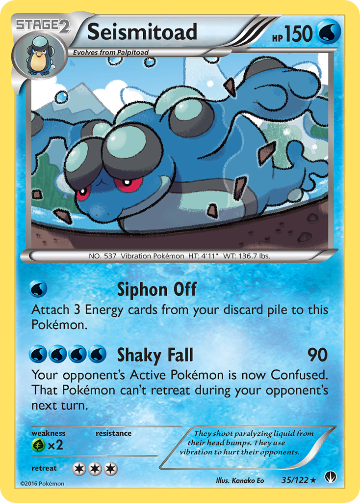 Seismitoad (35/122) [XY: BREAKpoint] | Event Horizon Hobbies CA