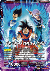 Son Goku & Vegeta & Trunks // SS Son Goku, SS Vegeta, & SS Trunks, the Ultimate Team (BT19-001) [Fighter's Ambition] | Event Horizon Hobbies CA