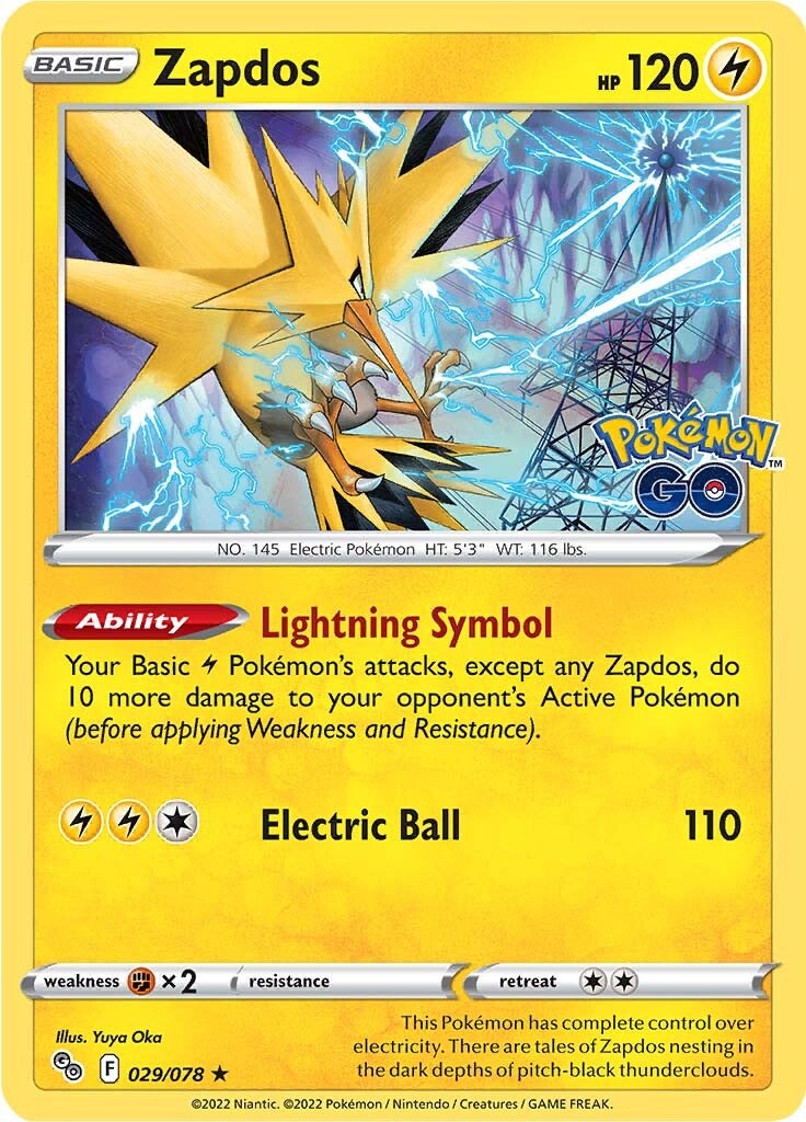 Zapdos (029/078) [Pokémon GO] | Event Horizon Hobbies CA