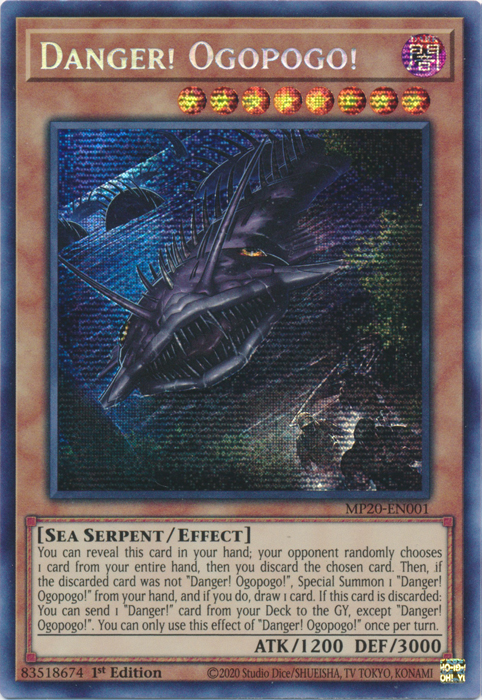 Danger! Ogopogo! [MP20-EN001] Prismatic Secret Rare | Event Horizon Hobbies CA