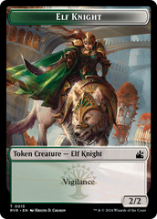 Elf Knight // Spirit (0004) Double-Sided Token [Ravnica Remastered Tokens] | Event Horizon Hobbies CA