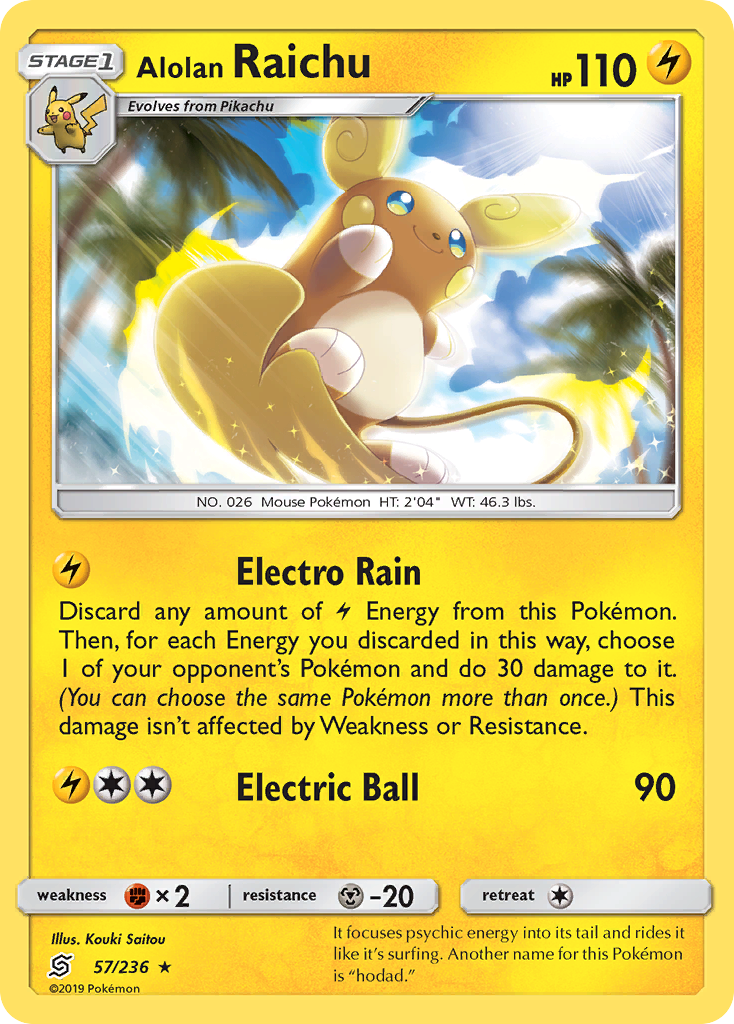 Alolan Raichu (57/236) [Sun & Moon: Unified Minds] | Event Horizon Hobbies CA