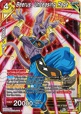 Beerus, Unceasing Rage (BT14-147) [Cross Spirits] | Event Horizon Hobbies CA