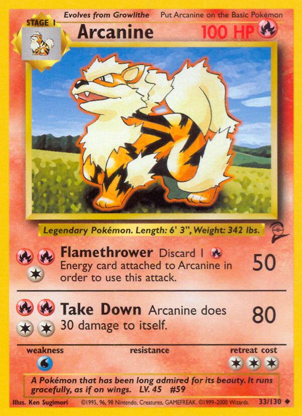 Arcanine (33/130) [Base Set 2] | Event Horizon Hobbies CA