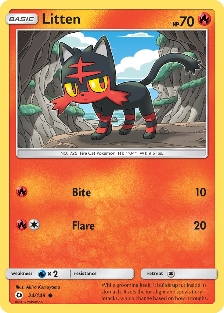 Litten (24/149) [Sun & Moon: Base Set] | Event Horizon Hobbies CA