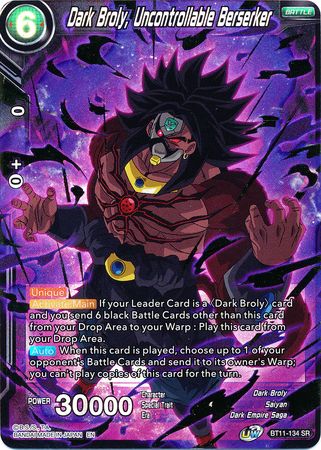 Dark Broly, Uncontrollable Berserker (BT11-134) [Vermilion Bloodline] | Event Horizon Hobbies CA