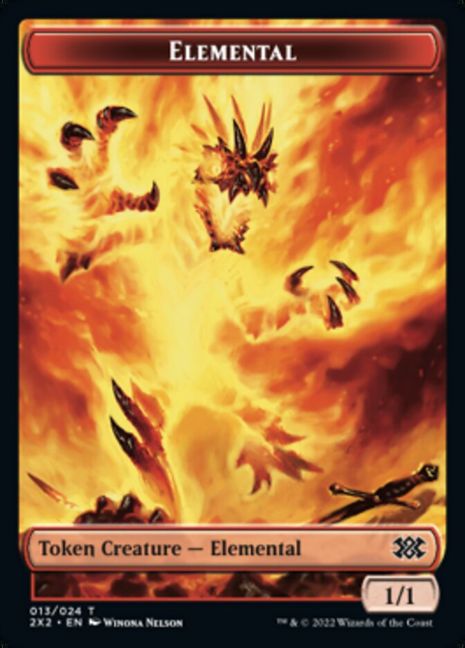 Elemental // Aven Initiate Double-sided Token [Double Masters 2022 Tokens] | Event Horizon Hobbies CA