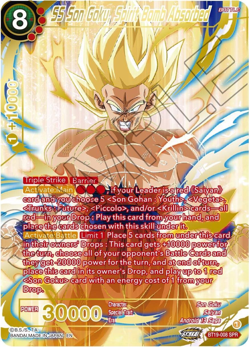 SS Son Goku, Spirit Bomb Absorbed (SPR) (BT19-008) [Fighter's Ambition] | Event Horizon Hobbies CA