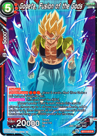 Gogeta, Fusion of the Gods (BT11-013) [Vermilion Bloodline 2nd Edition] | Event Horizon Hobbies CA