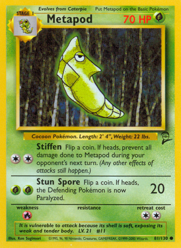 Metapod (81/130) [Base Set 2] | Event Horizon Hobbies CA