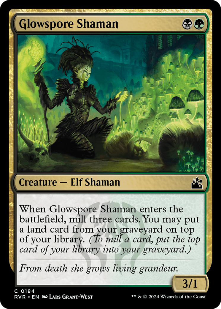 Glowspore Shaman [Ravnica Remastered] | Event Horizon Hobbies CA