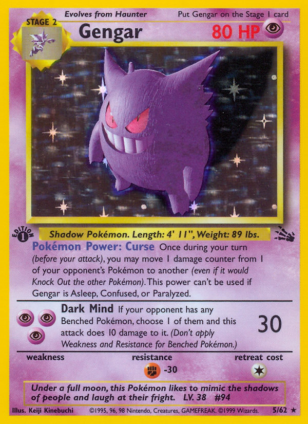 Gengar (5/62) [Fossil 1st Edition] | Event Horizon Hobbies CA