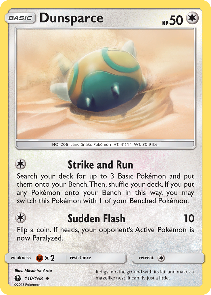 Dunsparce (110/168) [Sun & Moon: Celestial Storm] | Event Horizon Hobbies CA