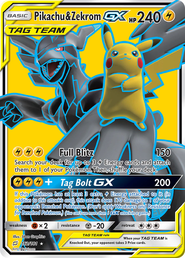 Pikachu & Zekrom GX (162/181) [Sun & Moon: Team Up] | Event Horizon Hobbies CA