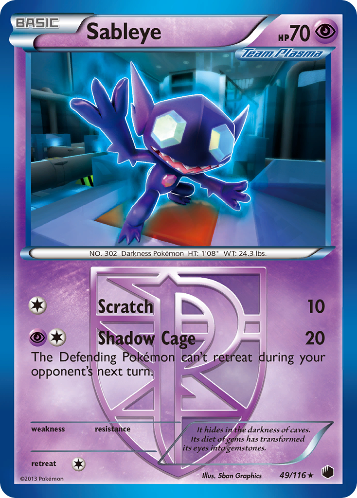 Sableye (49/116) [Black & White: Plasma Freeze] | Event Horizon Hobbies CA