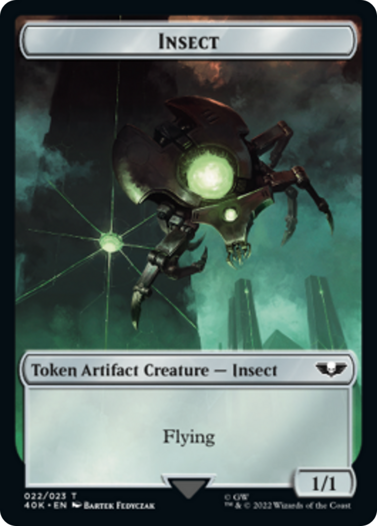 Necron Warrior // Insect Double-Sided (Surge Foil) [Warhammer 40,000 Tokens]