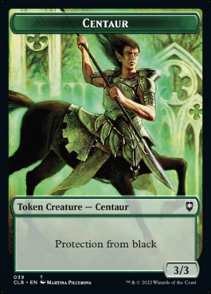 Horror // Centaur Double-sided Token [Commander Legends: Battle for Baldur's Gate Tokens] | Event Horizon Hobbies CA