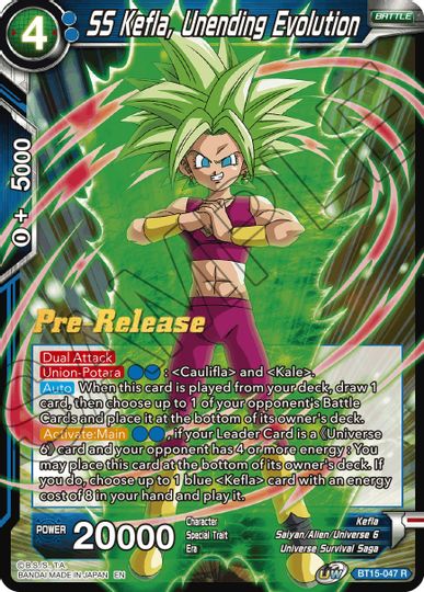 SS Kefla, Unending Evolution (BT15-047) [Saiyan Showdown Prerelease Promos] | Event Horizon Hobbies CA