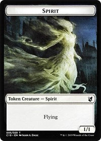 Spirit // Human Double-sided Token [Commander 2019 Tokens] | Event Horizon Hobbies CA