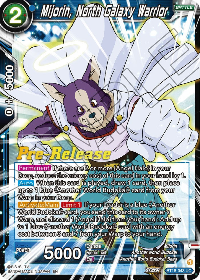 Mijorin, North Galaxy Warrior (BT18-043) [Dawn of the Z-Legends Prerelease Promos] | Event Horizon Hobbies CA