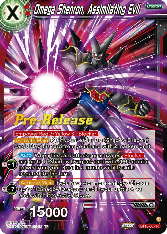 Omega Shenron, Assembling Evil (BT18-007) [Dawn of the Z-Legends Prerelease Promos] | Event Horizon Hobbies CA