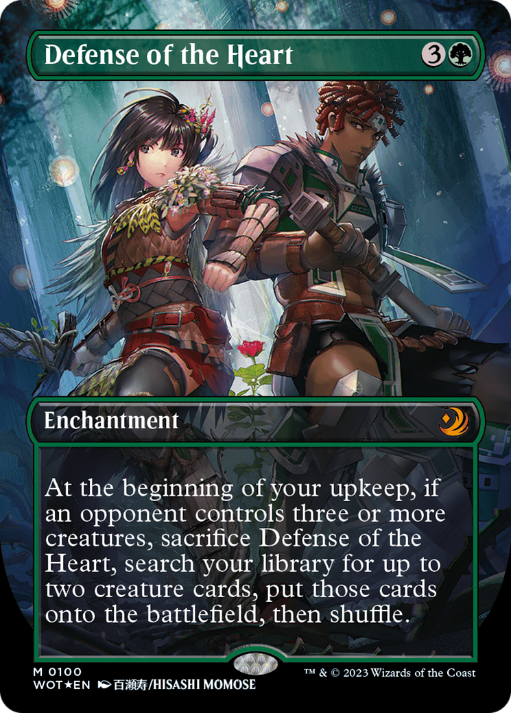 Defense of the Heart (Anime Borderless) (Confetti Foil) [Wilds of Eldraine: Enchanting Tales] | Event Horizon Hobbies CA