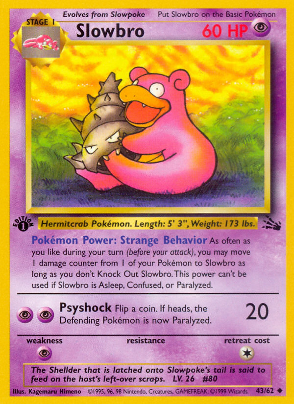 Slowbro (43/62) [Fossil 1st Edition] | Event Horizon Hobbies CA