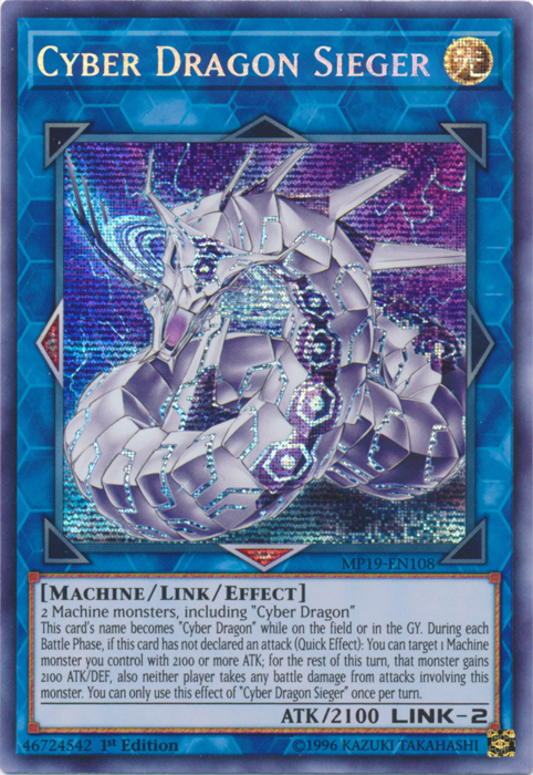 Cyber Dragon Sieger [MP19-EN108] Prismatic Secret Rare | Event Horizon Hobbies CA