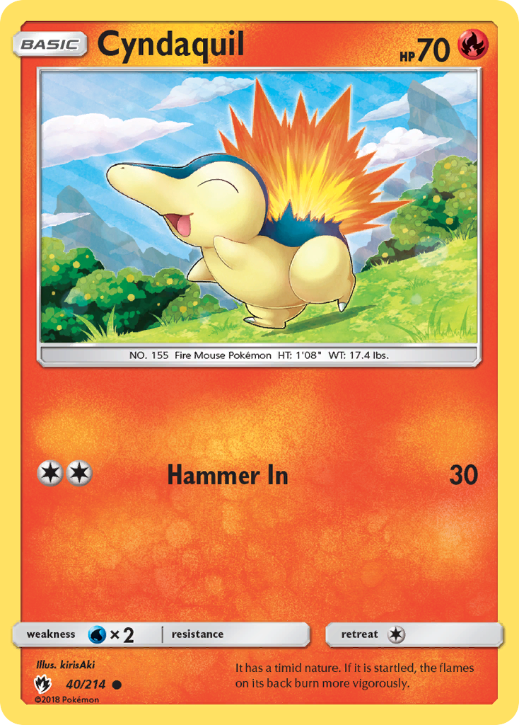 Cyndaquil (40/214) [Sun & Moon: Lost Thunder] | Event Horizon Hobbies CA