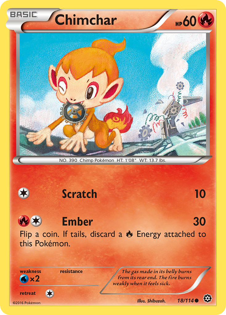 Chimchar (18/114) [XY: Steam Siege] | Event Horizon Hobbies CA