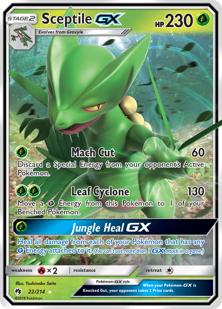 Sceptile GX (22/214) [Sun & Moon: Lost Thunder] | Event Horizon Hobbies CA