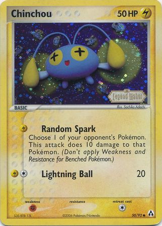 Chinchou (50/92) (Stamped) [EX: Legend Maker] | Event Horizon Hobbies CA