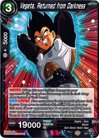 Vegeta, Returned from Darkness (Starter Deck - Shenron's Advent) (SD7-03) [Miraculous Revival] | Event Horizon Hobbies CA