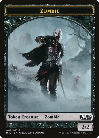 Zombie Token [Core Set 2019 Tokens] | Event Horizon Hobbies CA