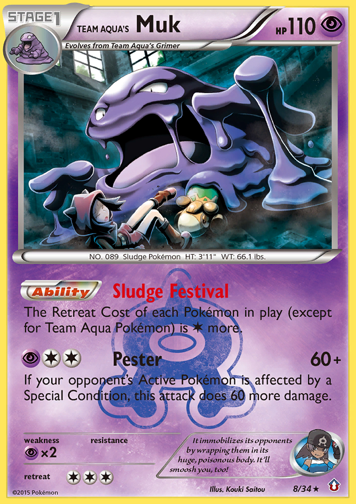 Team Aqua's Muk (8/34) [XY: Double Crisis] | Event Horizon Hobbies CA