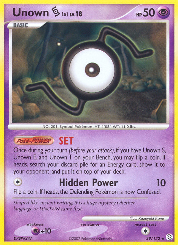 Unown S (39/132) [Diamond & Pearl: Secret Wonders] | Event Horizon Hobbies CA