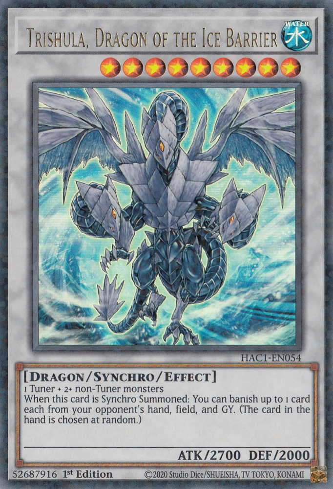 Trishula, Dragon of the Ice Barrier (Duel Terminal) [HAC1-EN054] Parallel Rare | Event Horizon Hobbies CA