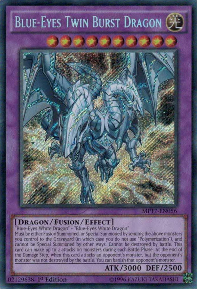 Blue-Eyes Twin Burst Dragon [MP17-EN056] Secret Rare | Event Horizon Hobbies CA