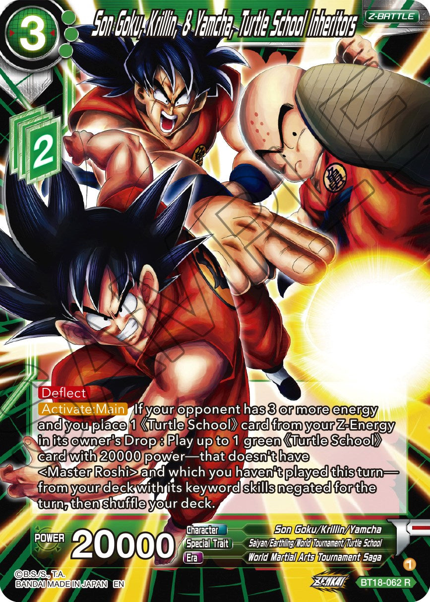 Son Goku, Krillin, & Yamcha, Turtle School Inheritors (BT18-062) [Dawn of the Z-Legends] | Event Horizon Hobbies CA