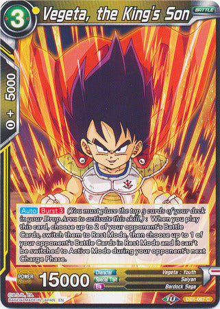 Vegeta, the King's Son (DB1-067) [Dragon Brawl] | Event Horizon Hobbies CA