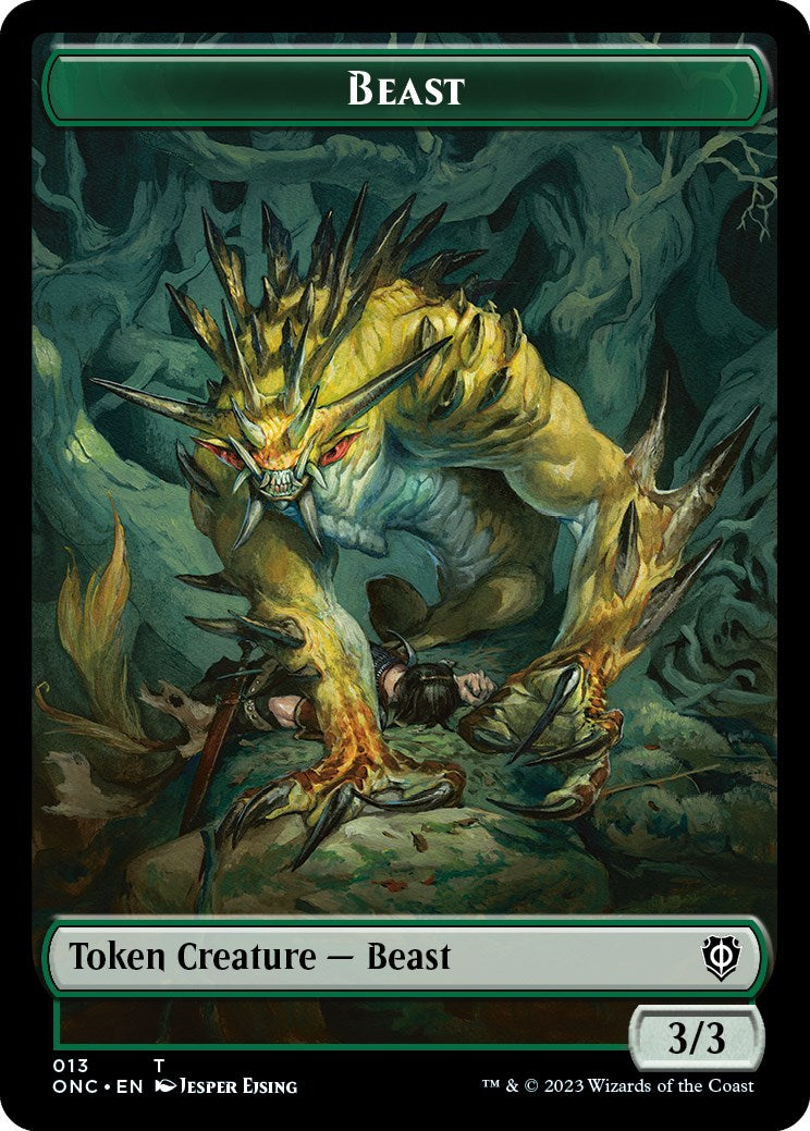 Poison Counter // Beast Double-Sided Token [Phyrexia: All Will Be One Commander Tokens] | Event Horizon Hobbies CA