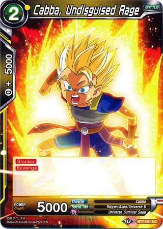 Cabba, Undisguised Rage (BT7-081) [Assault of the Saiyans] | Event Horizon Hobbies CA