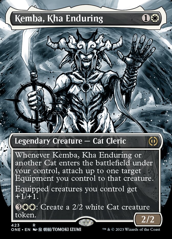 Kemba, Kha Enduring (Borderless Manga Step-and-Compleat Foil) [Phyrexia: All Will Be One] | Event Horizon Hobbies CA