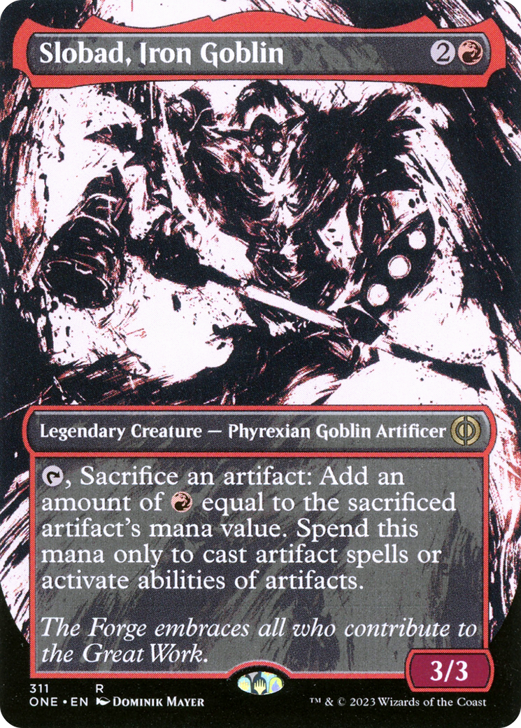 Slobad, Iron Goblin (Borderless Ichor) [Phyrexia: All Will Be One] | Event Horizon Hobbies CA