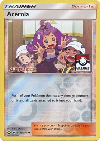 Acerola (112a/147) (League Promo 4th Place) [Sun & Moon: Burning Shadows] | Event Horizon Hobbies CA