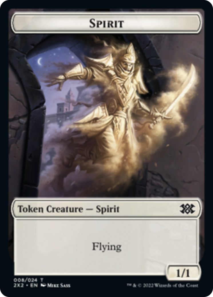 Wrenn and Six Emblem // Spirit Double-sided Token [Double Masters 2022 Tokens] | Event Horizon Hobbies CA