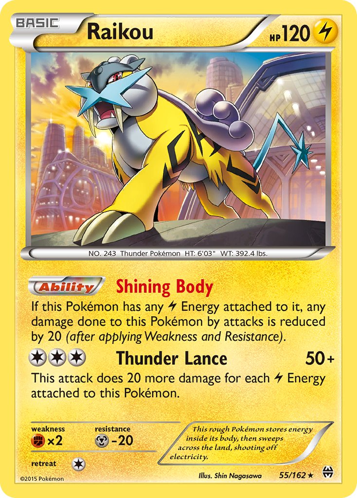 Raikou (55/162) (Cosmos Holo) (Blister Exclusive) [XY: BREAKthrough] | Event Horizon Hobbies CA